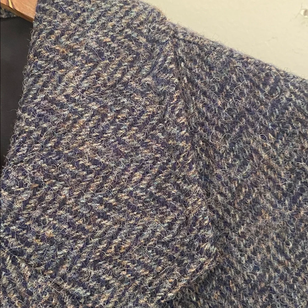Jos. A. Bank 100% wool herringbone navy gray tweed blaze Sz 42R